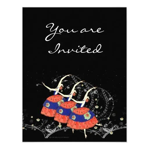 Invitación de la bailarina de Printemps del ballet de Zazzle.