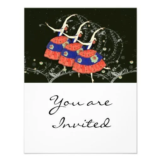 Invitación de la bailarina de Printemps del ballet de Zazzle.