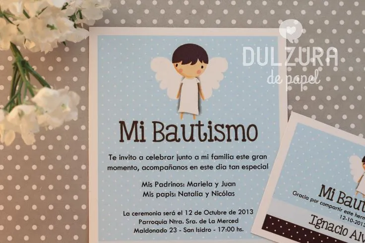 Invitación Bautismo nene #angelito #invitacion #imprimible ...