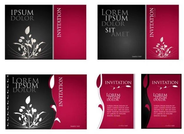 invitación de la boda plantilla de gráfico vectorial | Descargar ...