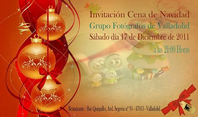 Invitación Cena de Navidad del Grupo Fotógrafos de Valladolid ...