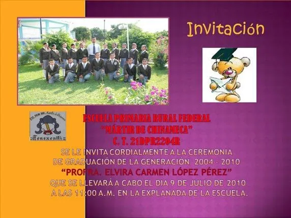 Invitación para clausura secundaria - Imagui