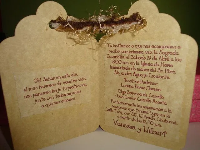 Invitación Primera Comunión texto | Flickr - Photo Sharing!