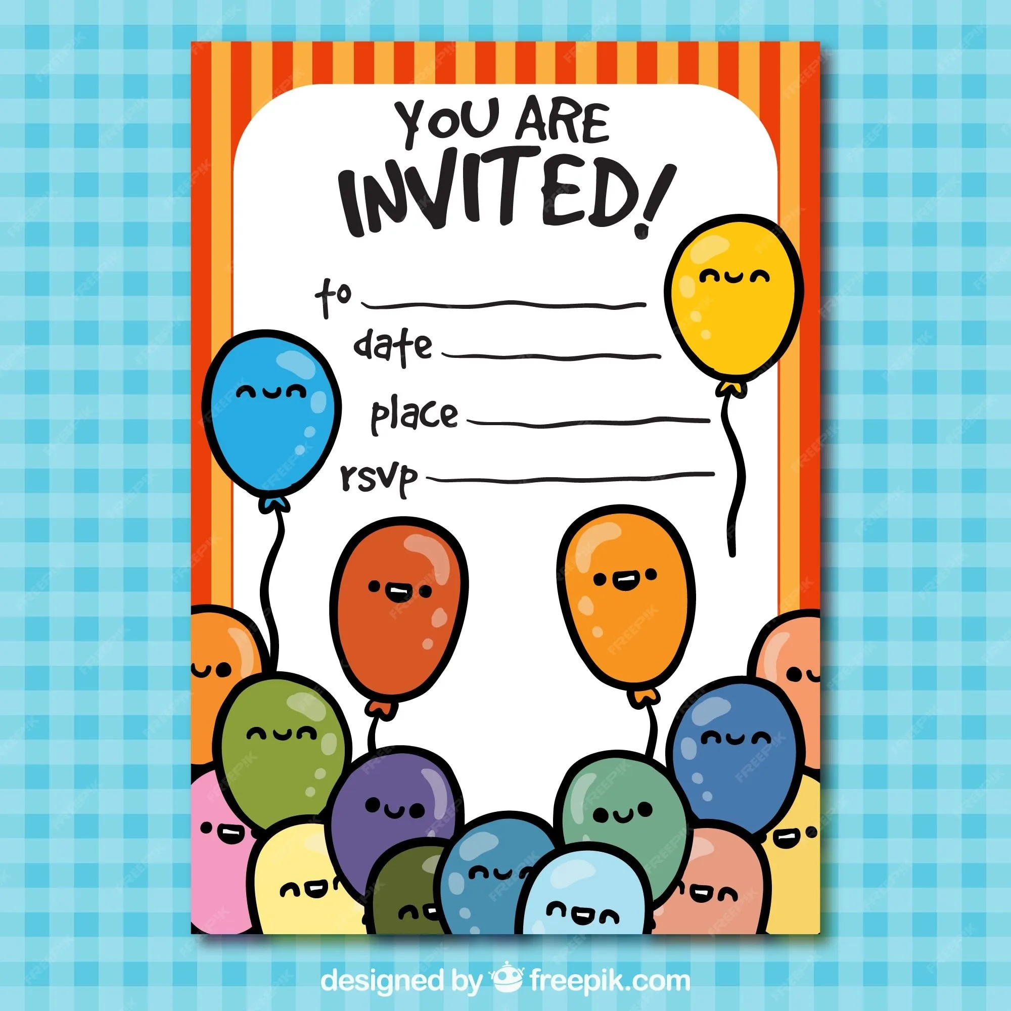 Invitación de cumpleaños divertida | Vector Gratis