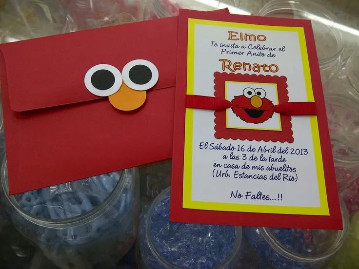 Invitacion Elmo | Invitaciones | Pinterest