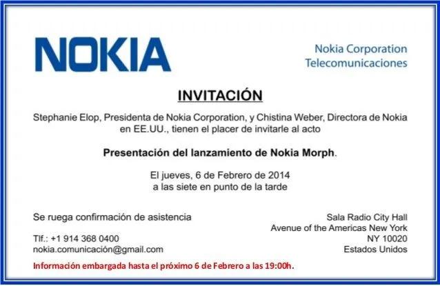 Invitación al evento