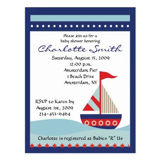 Poca invitación de la fiesta de bienvenida al bebé postales | Zazzle