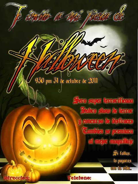 Invitación para fiesta de Halloween en .psd - **El blog del ...