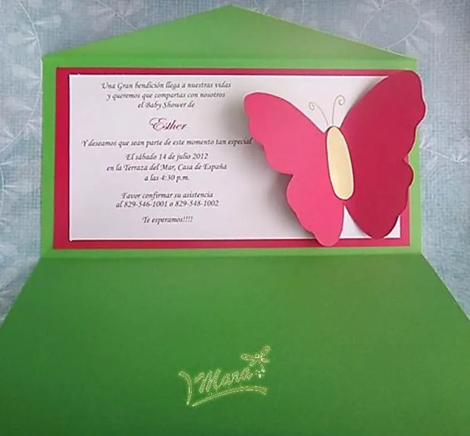 Tarjetas de invitación de mariposa - Imagui