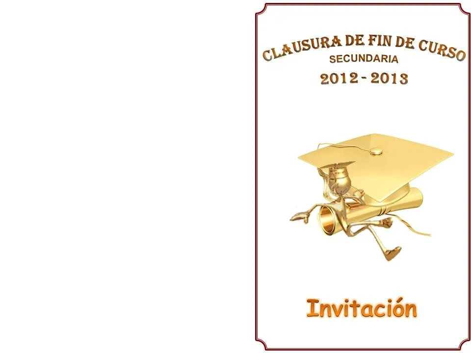 Invitación para clausura secundaria - Imagui