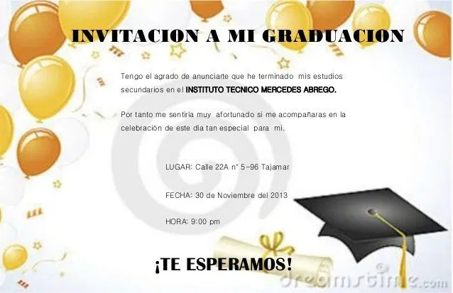 Invitacion de graduacion