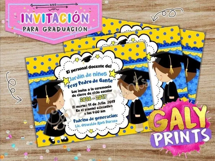 Invitación graduación preescolar | Invitaciones para graduacion, Invitaciones, Graduación preescolar