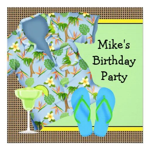 Invitación para hombre de la fiesta de cumpleaños de Zazzle.