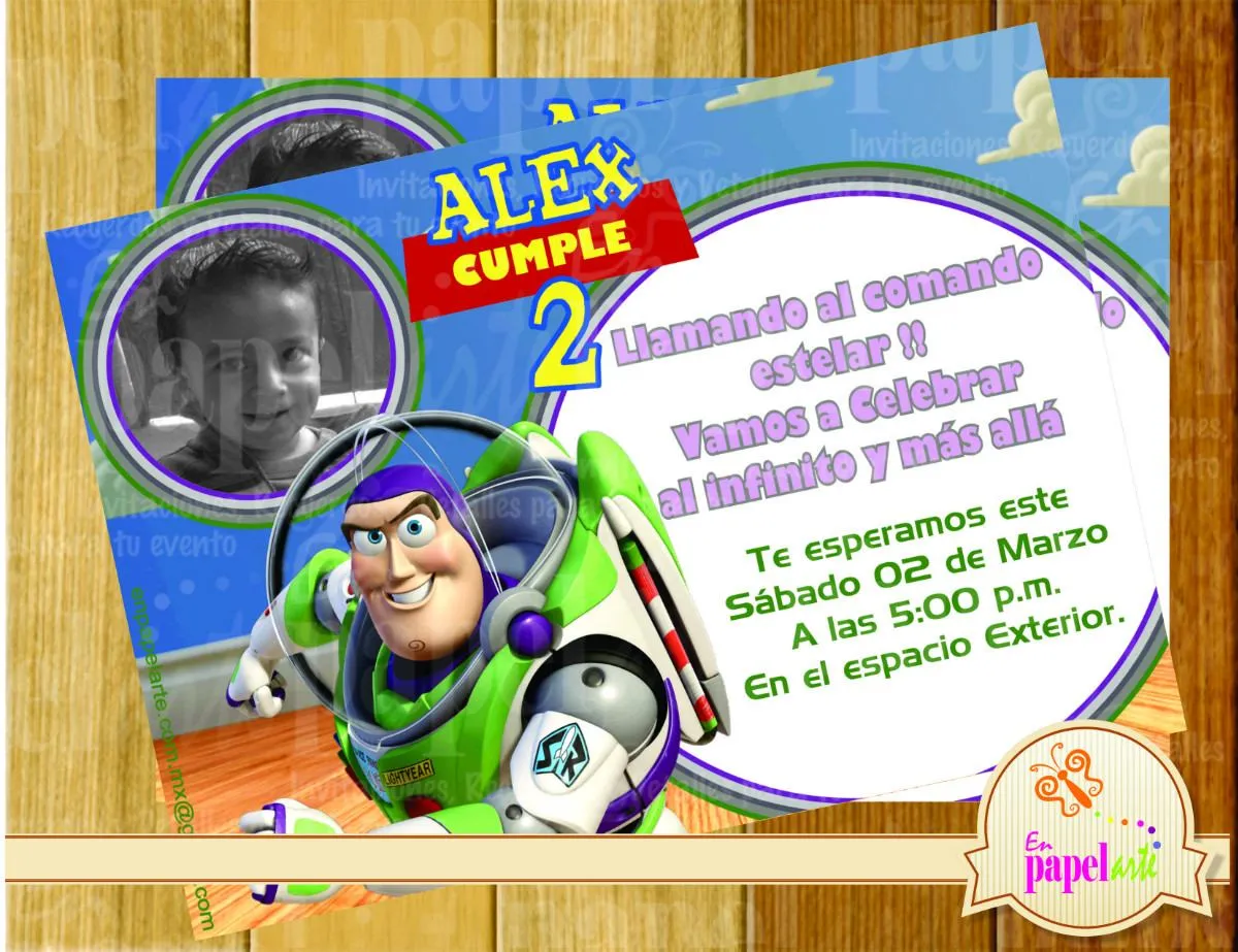 Invitacion Imprimible Buzz Lightyear - $ 50.00 en MercadoLibre