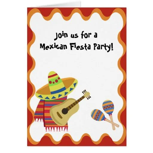 Tarjeta de invitación cumpleano Mexico - Imagui