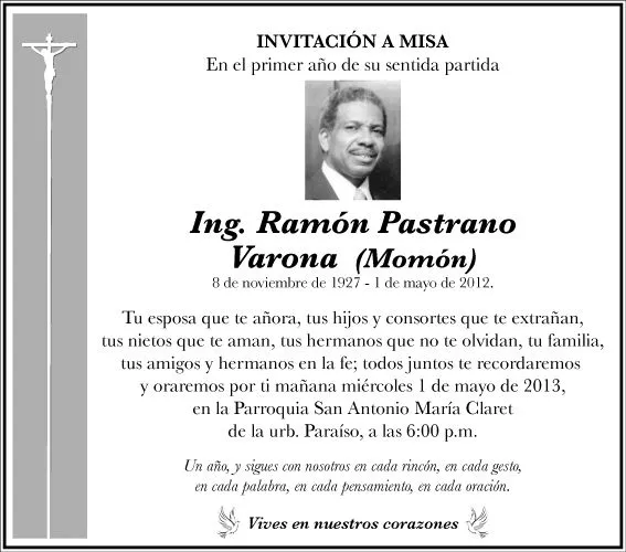 Invitación misa de muerto para los 40 dias - Imagui