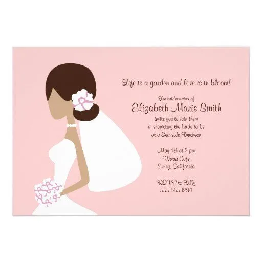 Invitación moderna de la silueta de la novia de Zazzle.