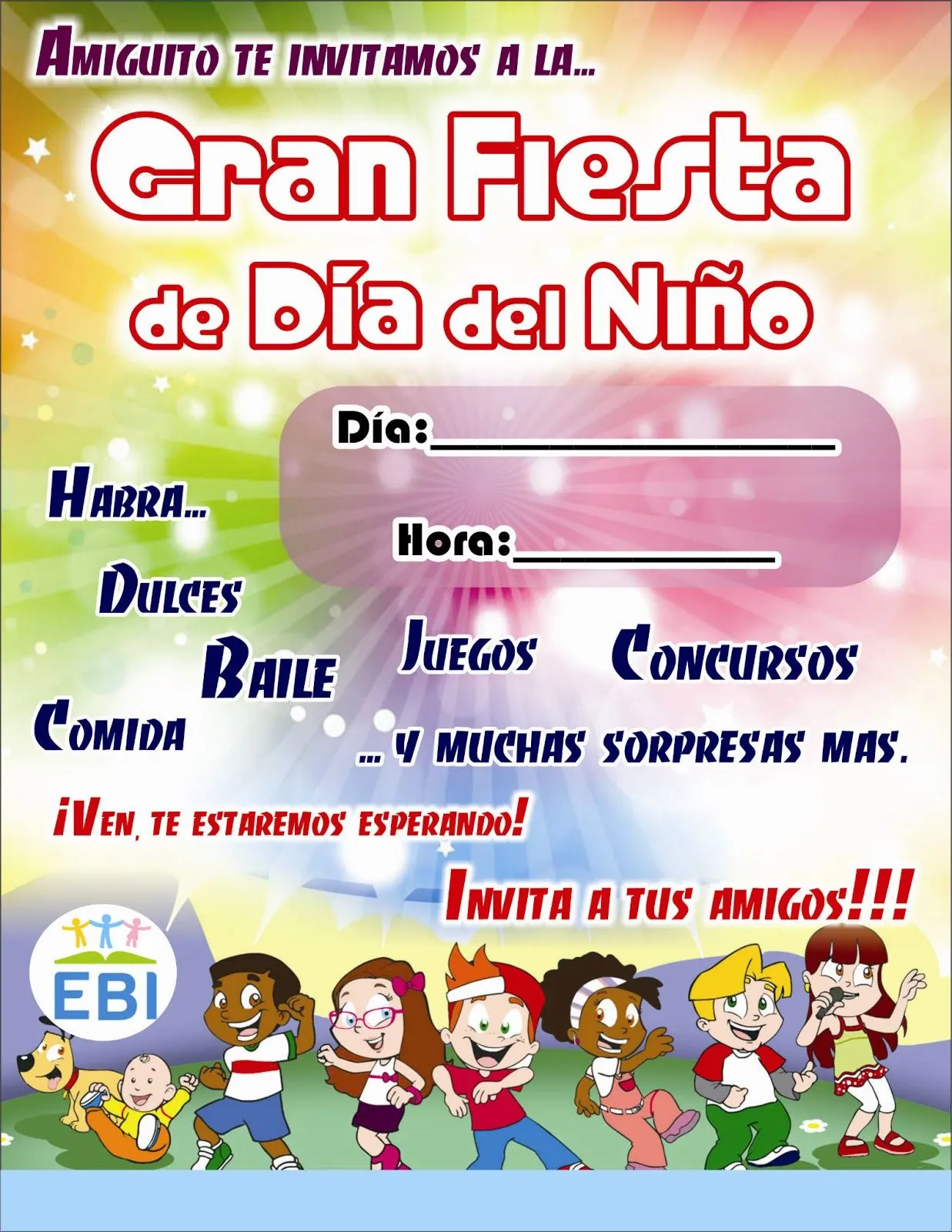 Invitación: Día del niño ~ EBI México