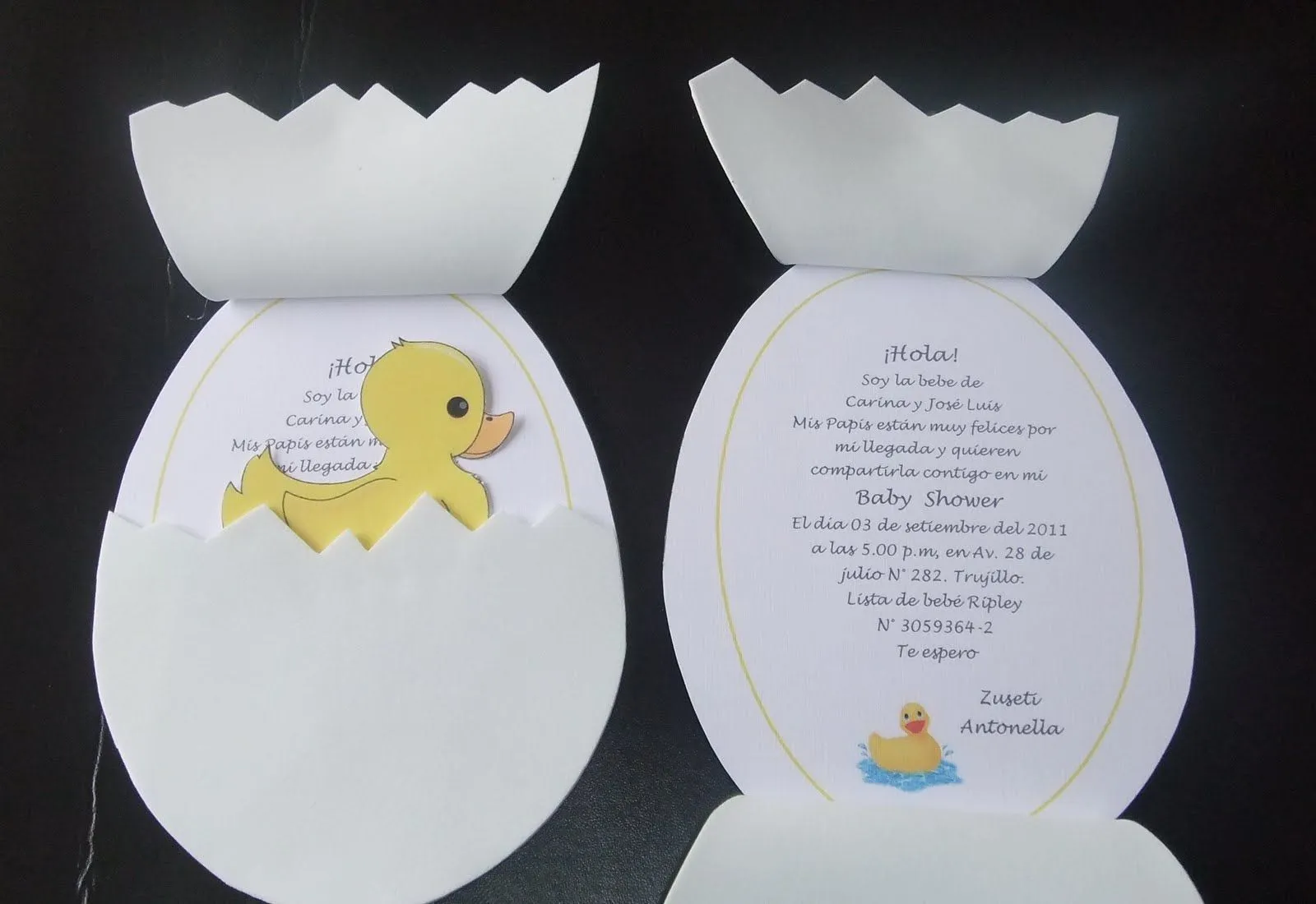 invitación patito | CREACIONES FATYNATY