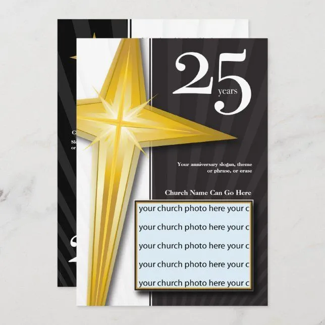 Invitación Personalizable aniversario de la iglesia de 25 | Zazzle.es