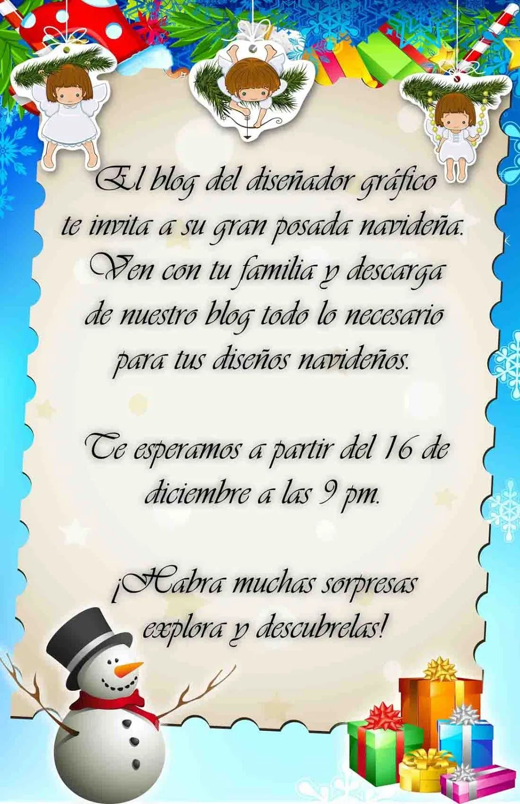 Invitacion para posada navideña - **El blog del diseñador descargar