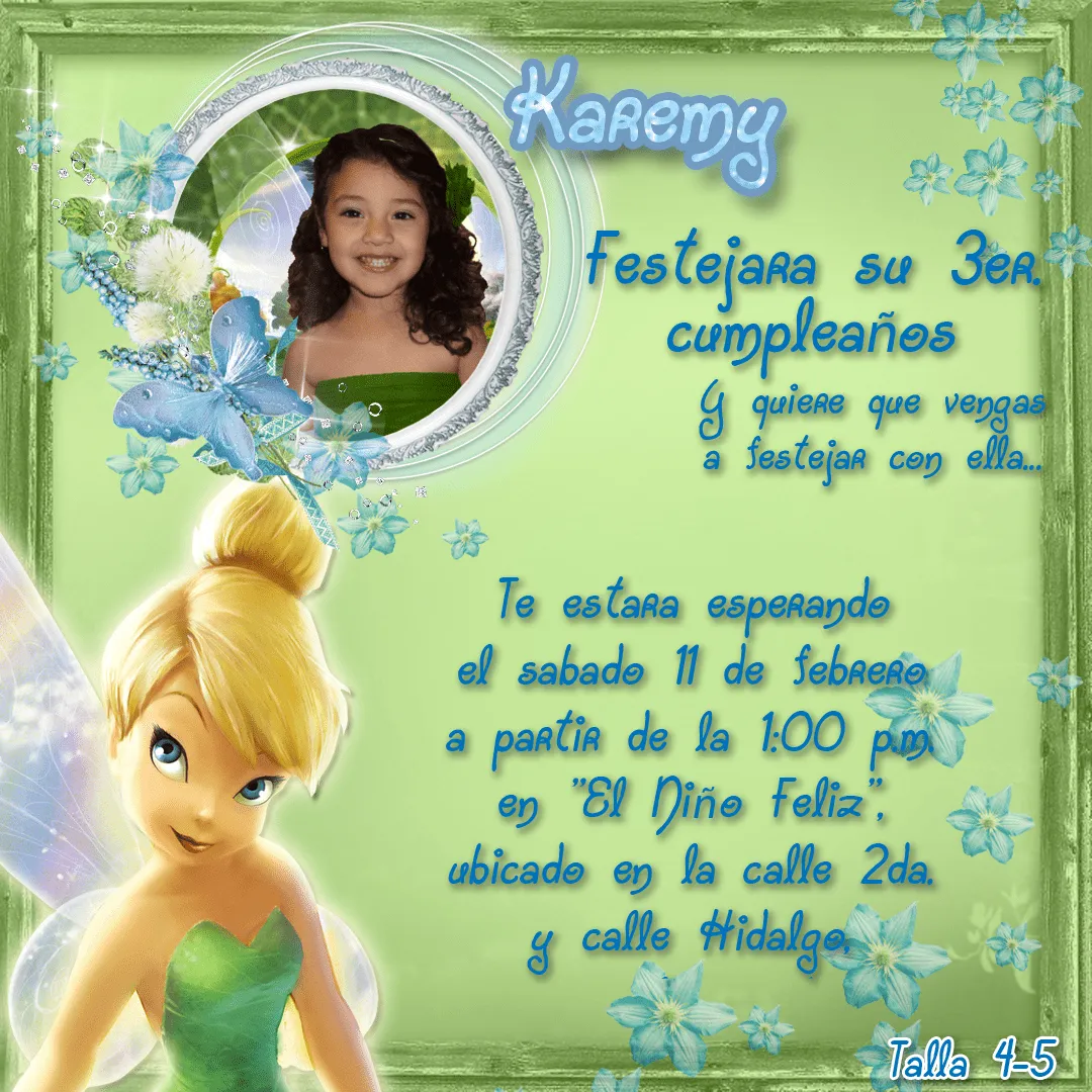 Tinkerbell invitaciónes - Imagui