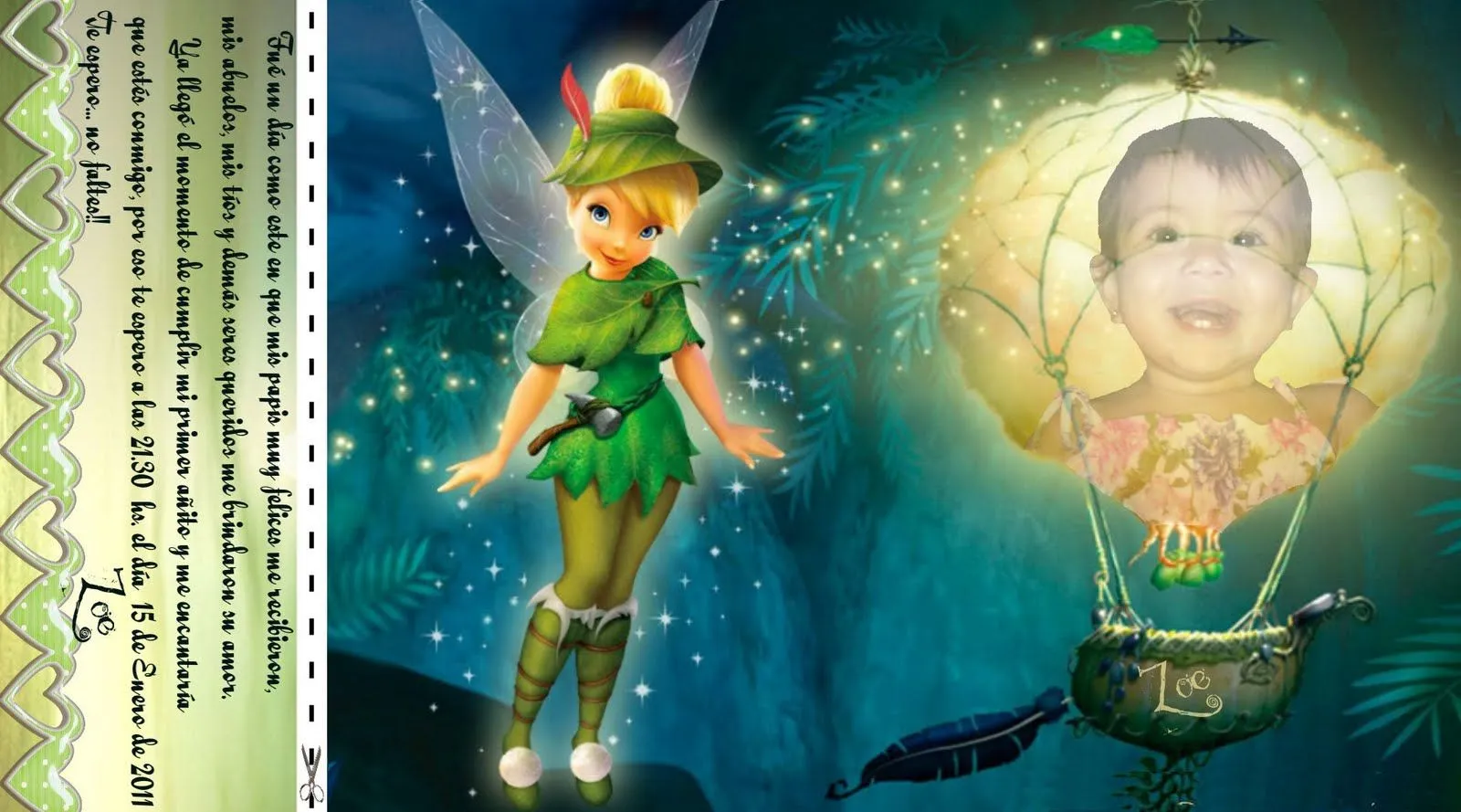 Invitaciones gratis Tinkerbell - Imagui