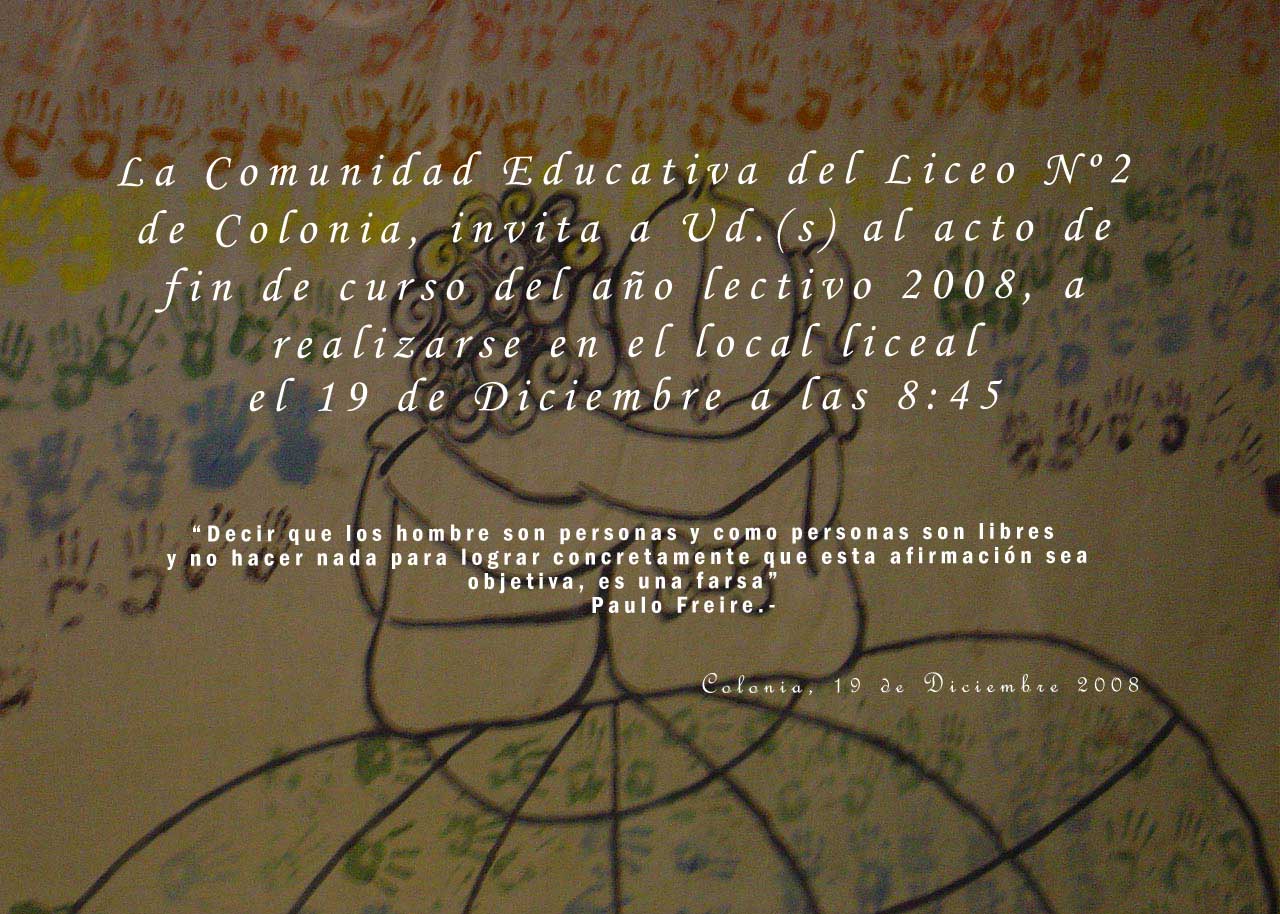 Invitación:Acto fin de cursos- año 2008- | Liceoweblog's Weblog