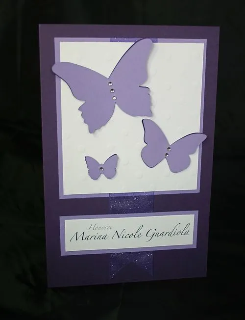  ... para quinceañeras: Invitación de quince años morada con mariposas