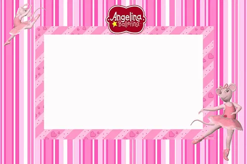 Invitaciones de Angelina ballerina-Imagenes y dibujos para imprimir