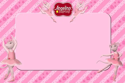 Invitaciones de Angelina ballerina-Imagenes y dibujos para imprimir