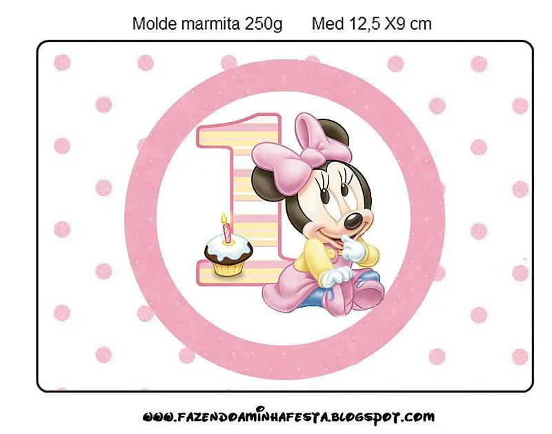 Invitaciónes de mi primer añito de Minnie - Imagui