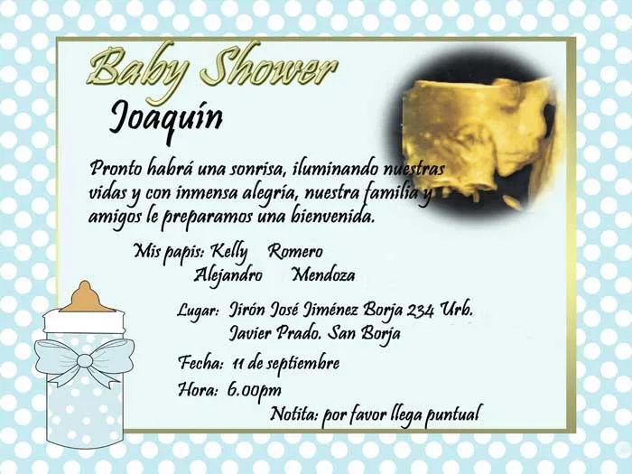 Marcos Creativos para toda ocación: Invitaciones de Baby Shower