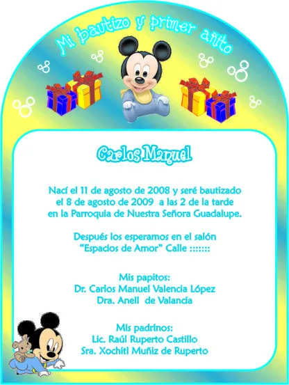 Invitaciónes baby shower MIKEY MOUSE - Imagui