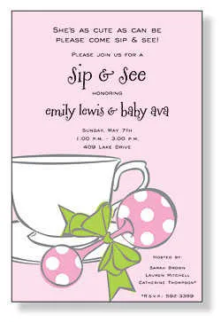 Más invitaciones para baby shower niña | Fiesta101