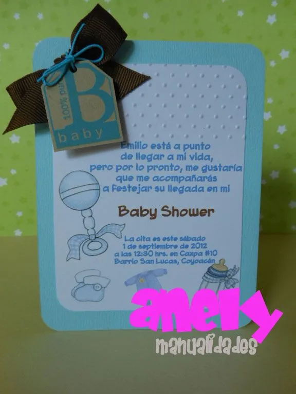 Invitaciónes sencillas para baby shower - Imagui