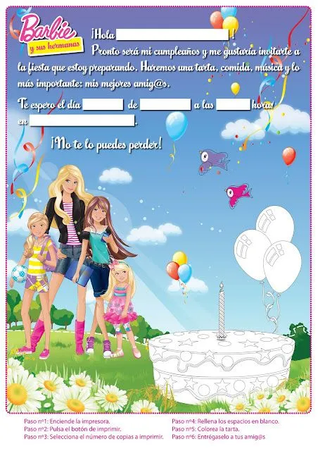 Tarjetas De Invitacion Barbie Escuela De Princesa Wallpapers | Real ...