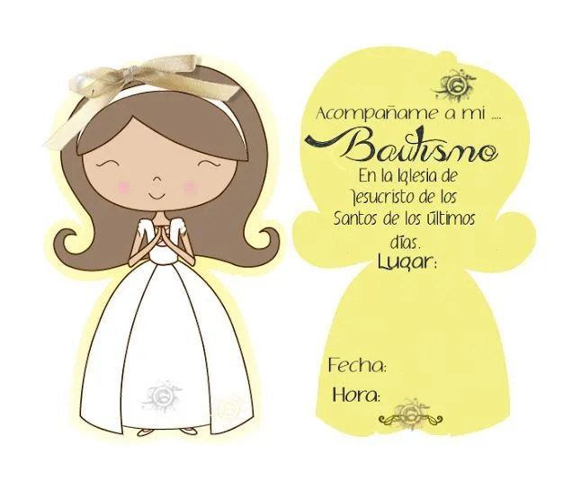 INVITACIONES BAUTISMO por Gabby Flores | PRIMARIA SUD | Pinterest