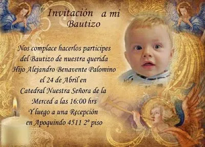 invitaciones para bautizo