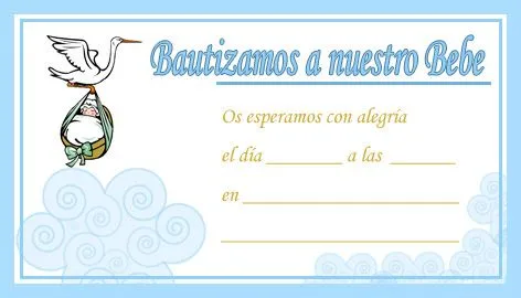 Invitaciones para Bautizo para imprimir | Baby Shower Ideas