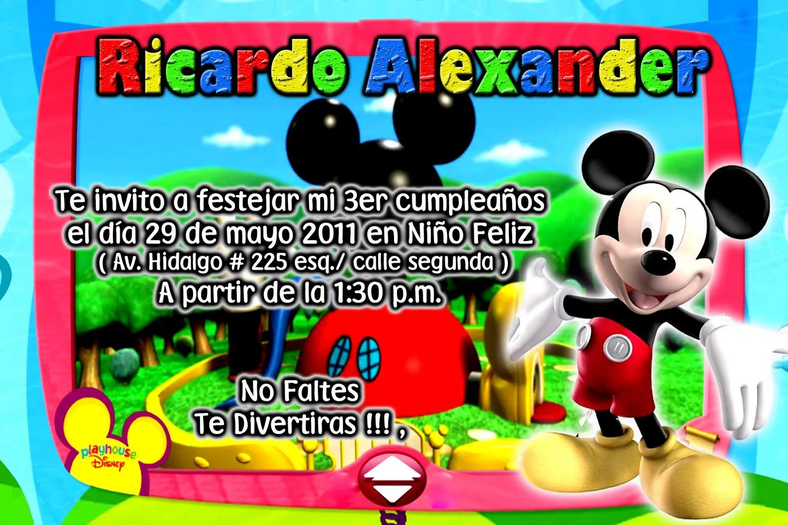 Invitaciónes bautizo Mickey Mouse - Imagui