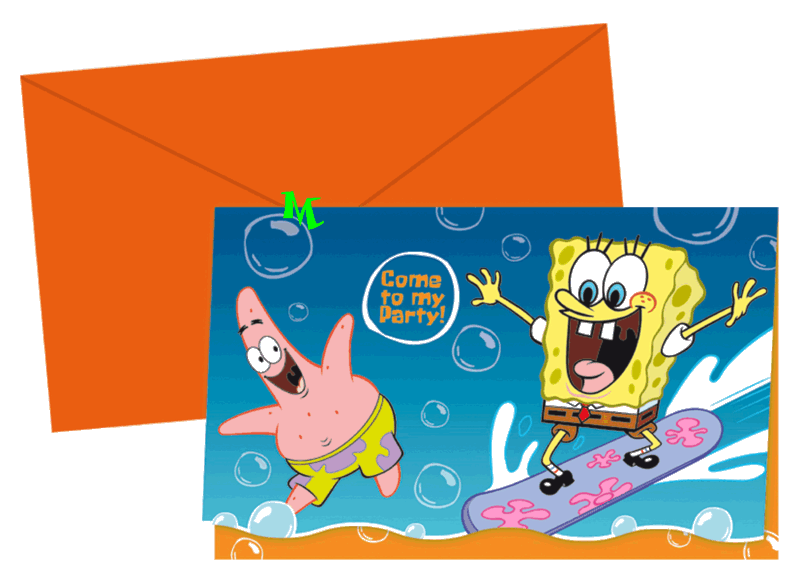 Invitaciones Bob Esponja - MundoGlobo