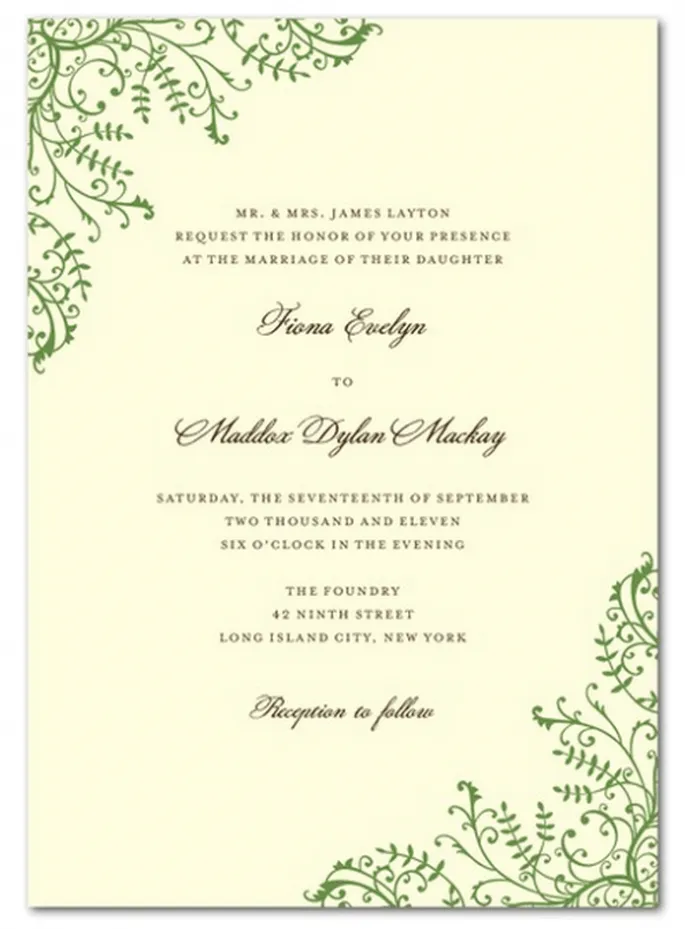 Invitaciones de boda clásicas y elegantes