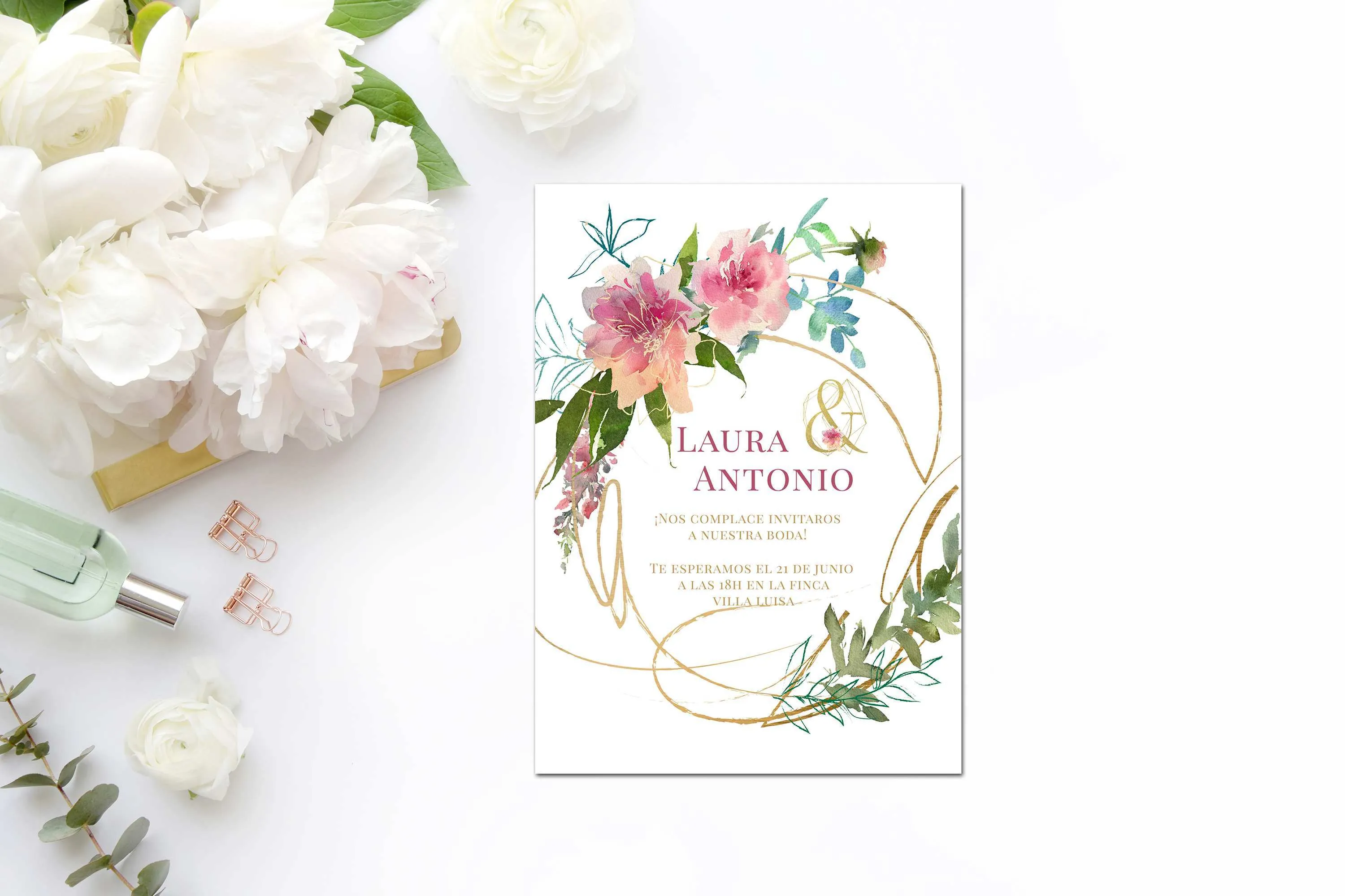 8 Invitaciones de Boda Gratis para Descargar y Personalizar