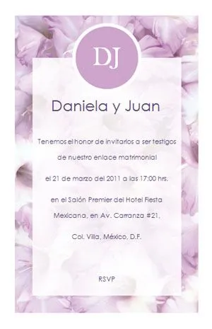 Boda Gratis - Invitaciones de Boda Gratis: Invitación de boda modelo ...