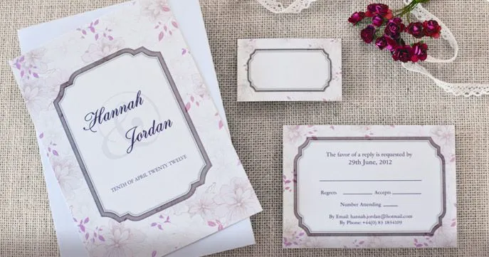 Invitaciones de boda y tarjetas de agradecimiento de boda con sus ...