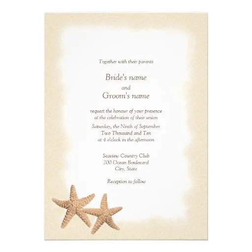 Invitaciones del boda del tema de la playa de las anuncio | Zazzle