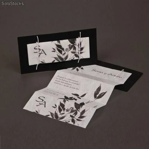 Invitaciones de boda, zen en blanco y negro. Impresión gratis. al ...