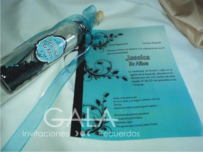 Invitaciónes de botellas de 15 años - Imagui