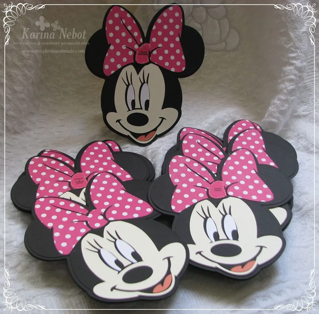 Invitaciones con la cara de Minnie Mouse - Imagui